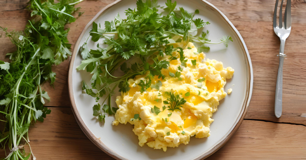 scrambled eggs dish